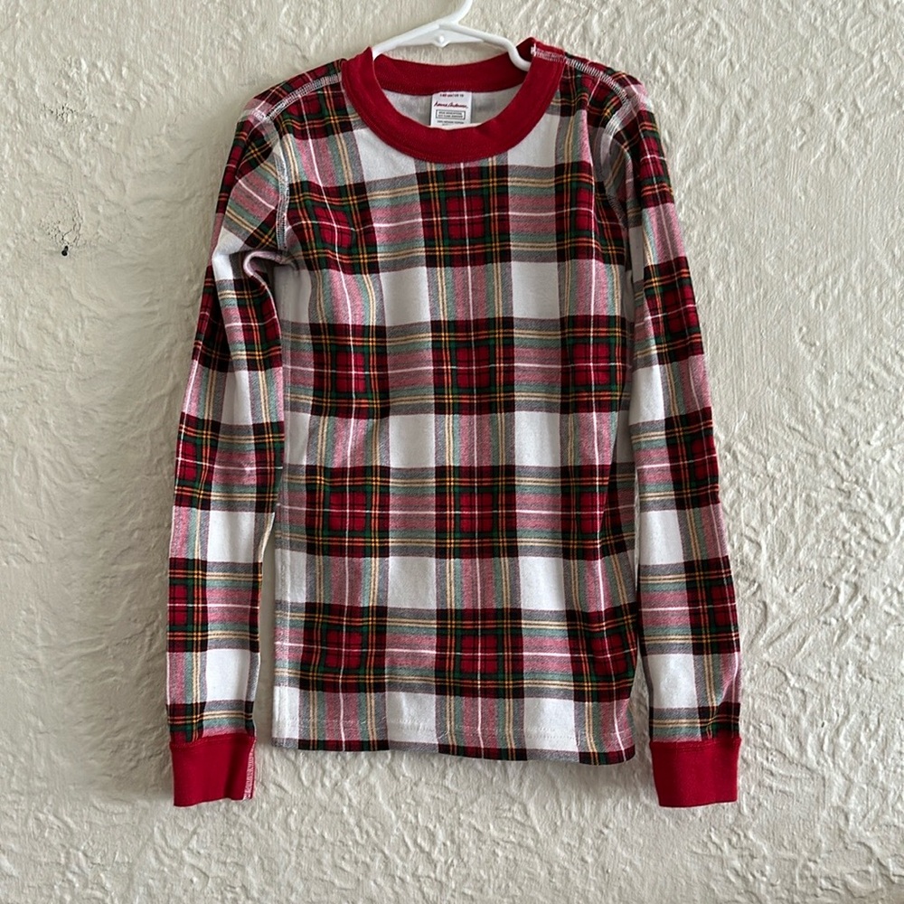 Hanna Andersson Red Christmas Holiday Plaid Long Sleeve Shirt Children Kid’s 10